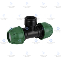Тройник компрессионный пластиковый Irritec  Премиум  25 х 1/2"В х 25 - фото 13165